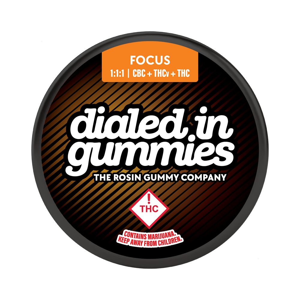 Dialed In Focus rosin THC gummies