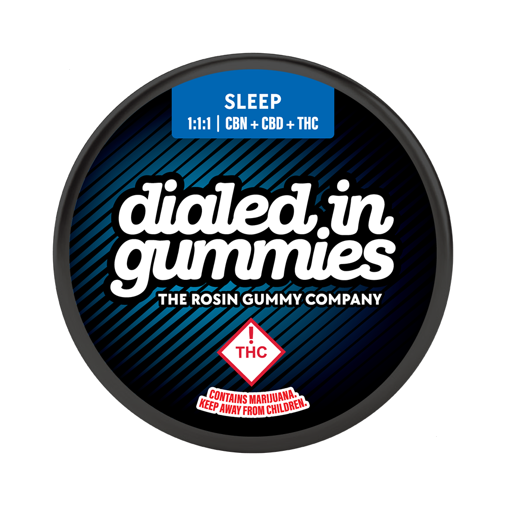 Dialed In Sleep rosin THC gummies