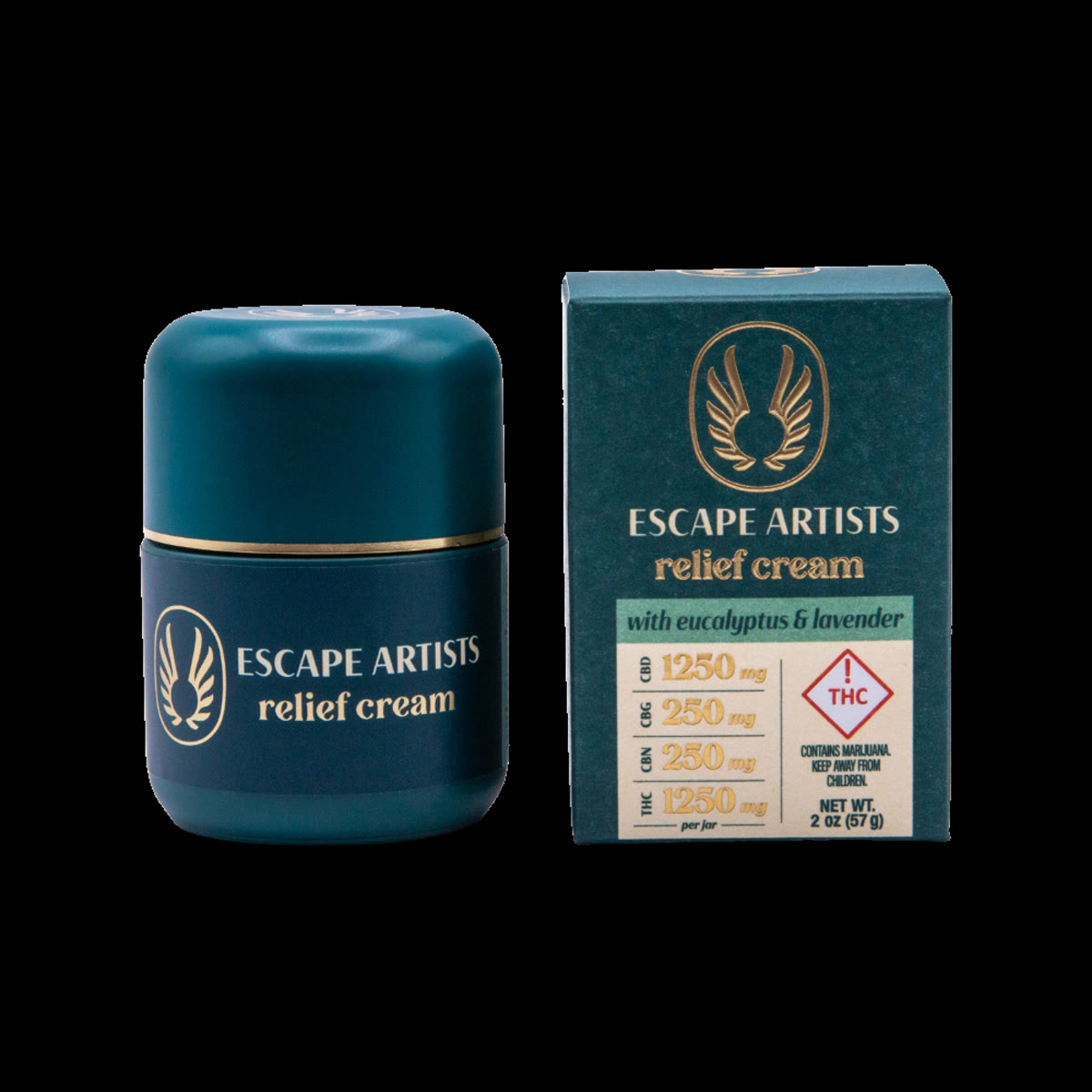 Escape Artists Eucalyptus and Lavender jar and carton